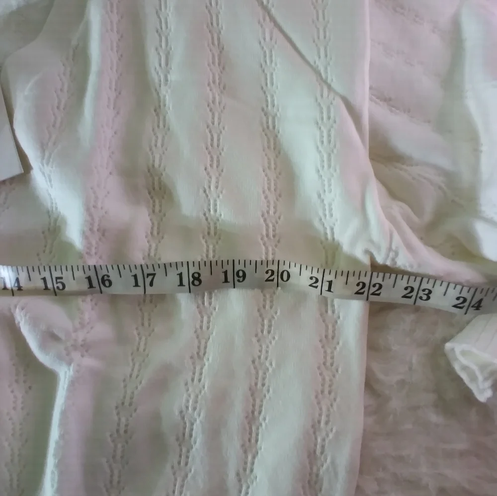 NWT Grace Karin white button down crop sweater XL - Picture 6 of 13